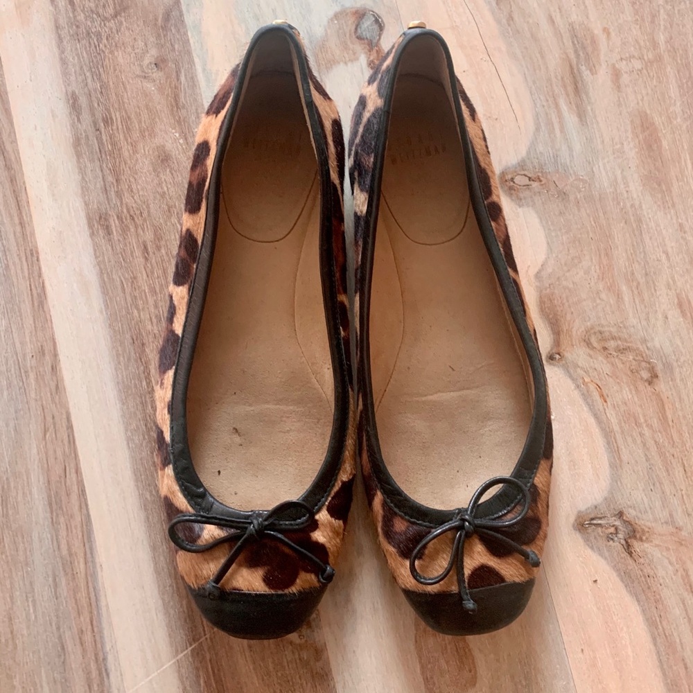 Stuart Weitzman Animal Print Ballet Flats Size 8
